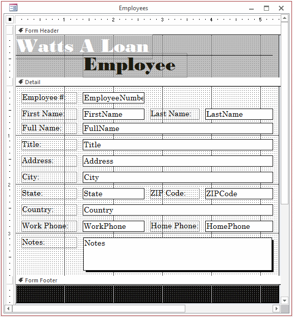 Watts A Loan - Employees - Form Design