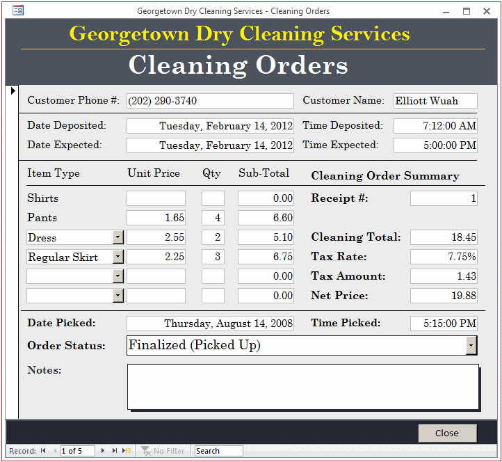 Georgetown Dry Cleaning Services