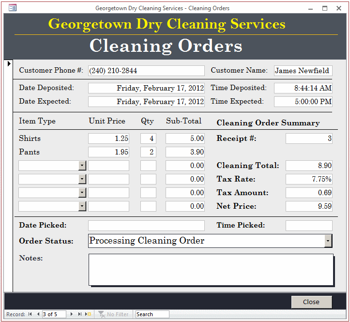 Georgetown Dry Cleaning Services