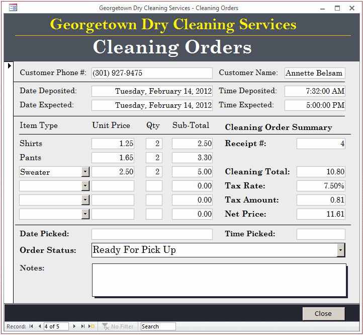 Georgetown Dry Cleaning Services