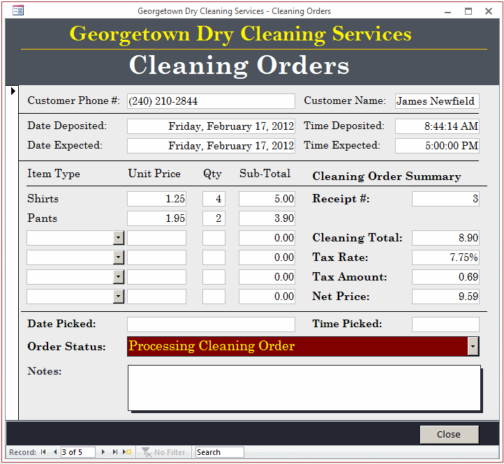 Georgetown Dry Cleaning Services