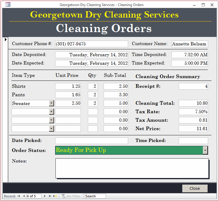 Georgetown Dry Cleaning Services