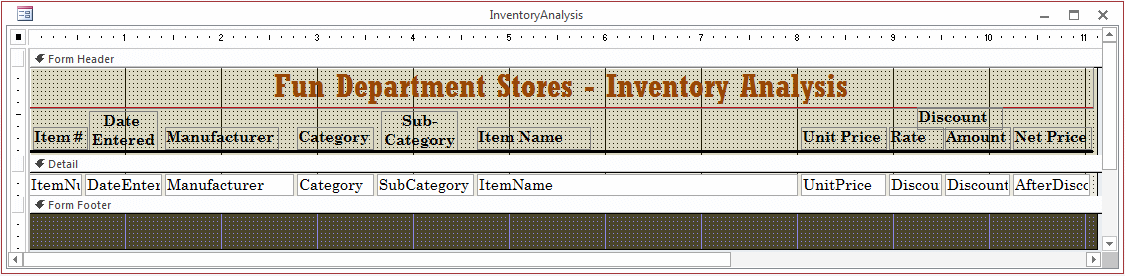 Store Items Inventory