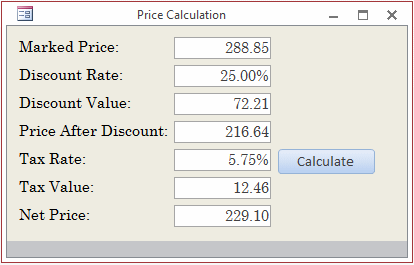 Price Calculation