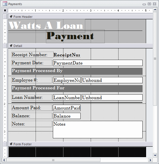 Watts A Loan - Payments - Form Design