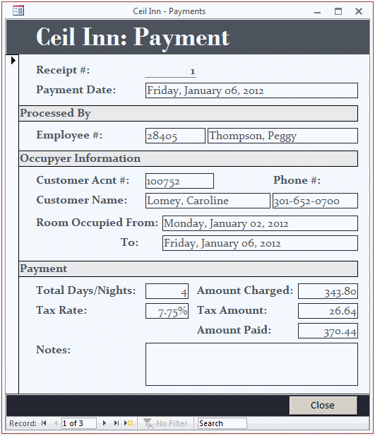 Ceil Inn - Payments