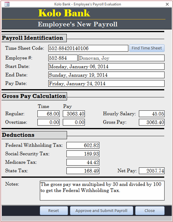 Payroll Processing