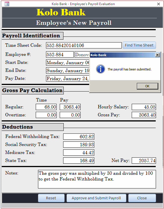 Payroll Processing