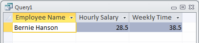 SQL Statement Result