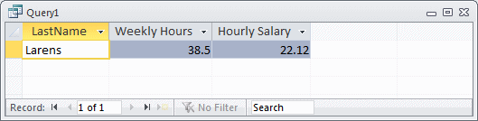 SQL Result