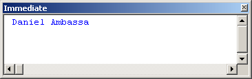 Immediate Window