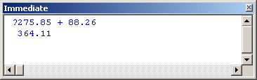 Immediate Window