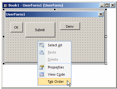 Tab Order