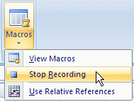 Stop Recording a Macro