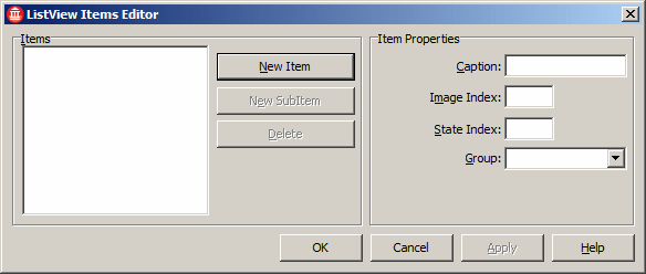 ListView Item Editor