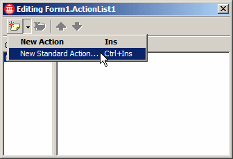 Editing ActionList Window