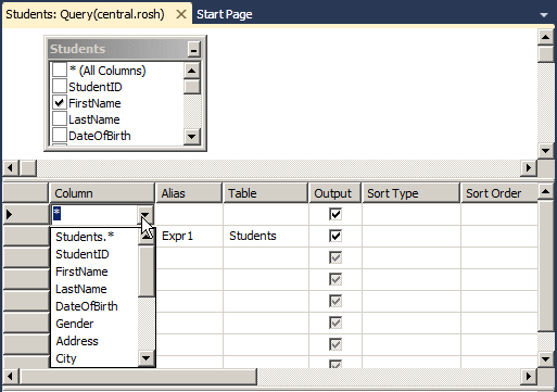 Selecting a Column