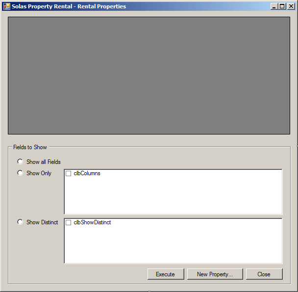 ADO.NET With Microsoft Visual C# Example Application: Solas Property Rental