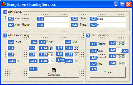 Georgetown Cleaning Services - Tab Order