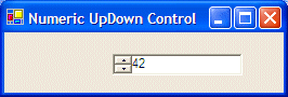 The UpDown control with the buttons aligned to the left of the text box