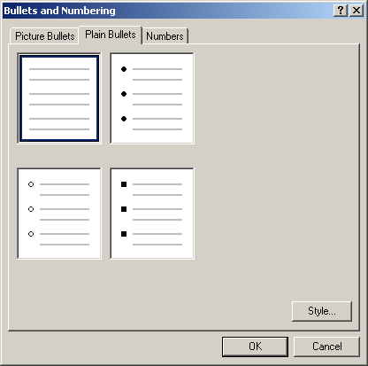 Property page selection