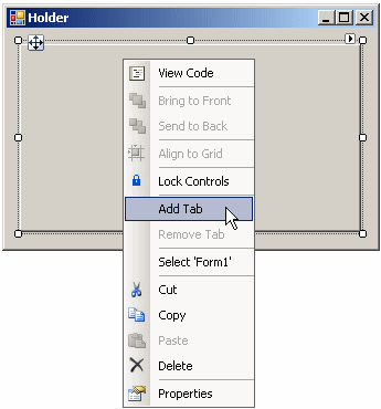 Creating tab pages on a tab control