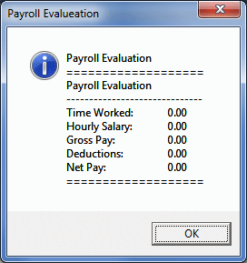 Payroll Evaluation