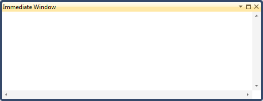 Immediate Window