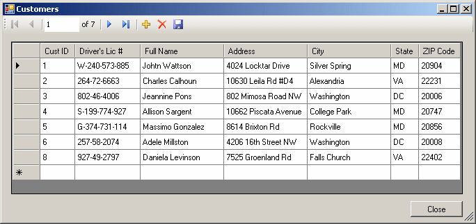 Microsoft Visual Basic Databases - Database Example Application ...