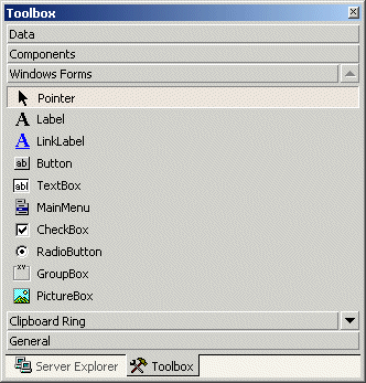 Visual C++ .NET - IDE Objects: The Toolbox