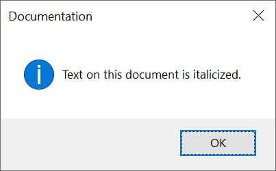 An Italicised Text