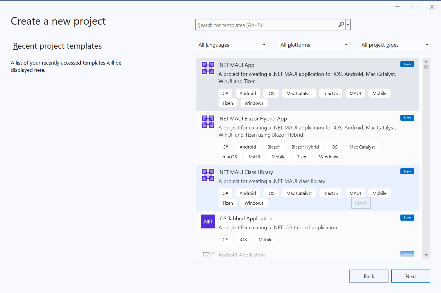 Create New Project
