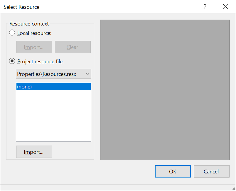 Select Resource Dialog Box