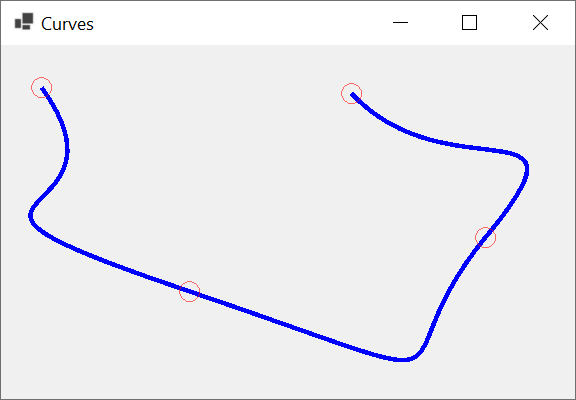 A curve with a tension value of 2.15