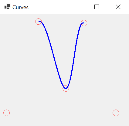 A curve with an offset value and a limited number of segments