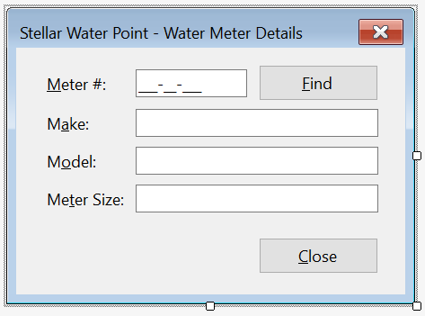 Stellar Water Point - New Water Meter