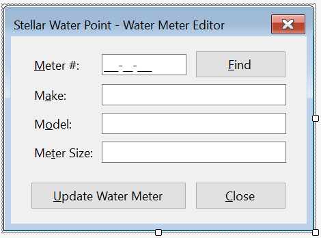 Stellar Water Point - New Water Meter