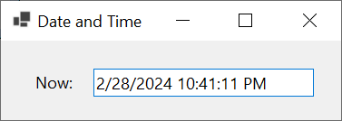 The Current Date and Time