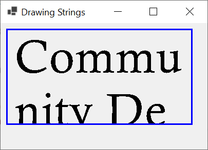 Drawing a String Within a Rectangle