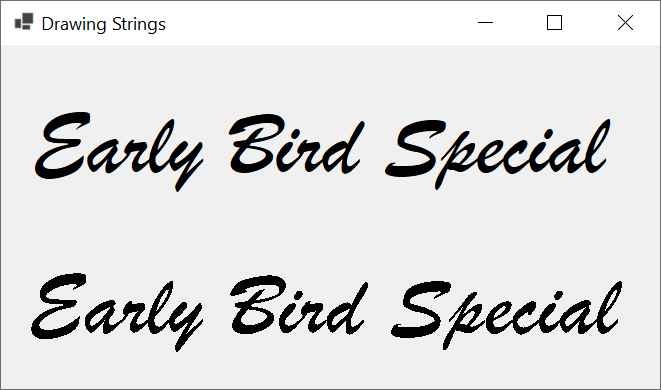 Drawing Strings - The Style of Text