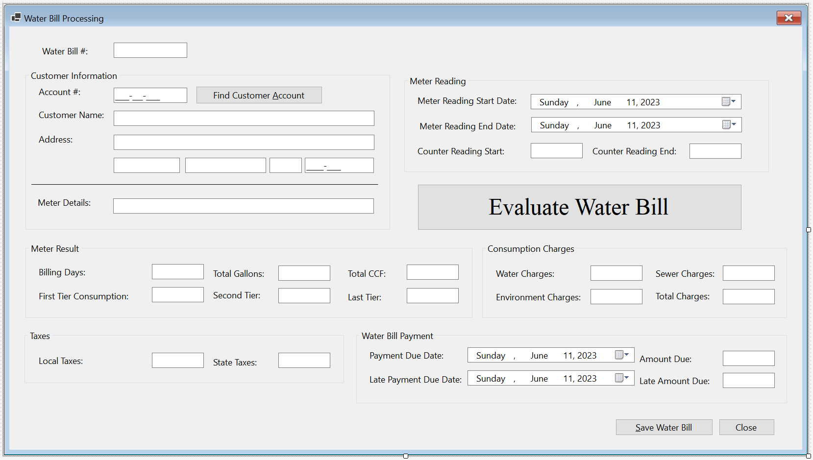 Stellar Water Point - New Water Bill