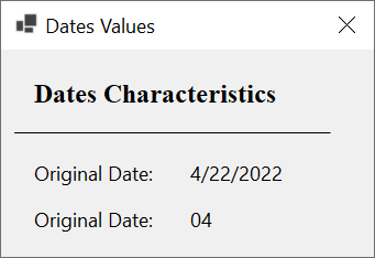 Rules of Date Formats - MM