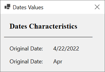 Rules of Date Formats - MMM