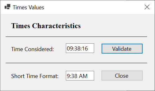 Hour Formats - A Short Time Value