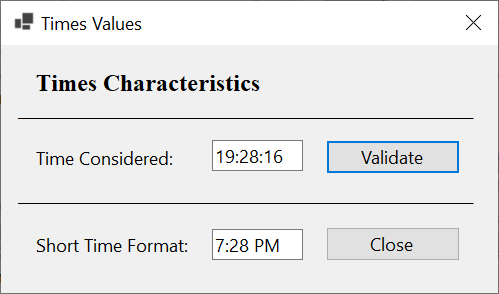 Hour Formats - A Short Time Value