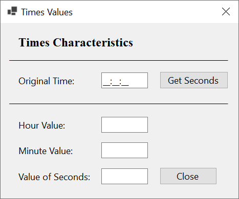 The Seconds Formats