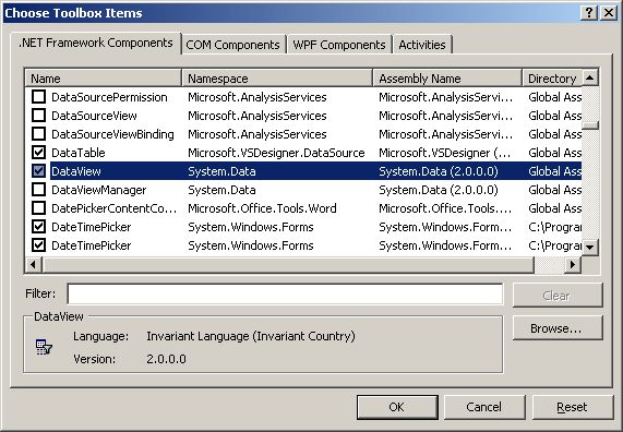 .NET Controls: The Data View