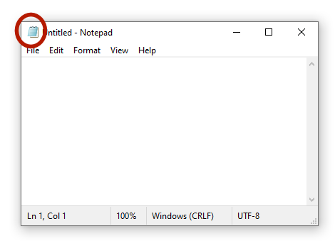Windows Title Bar - Icon