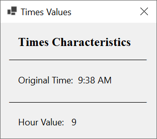 The Hour of a Time Value