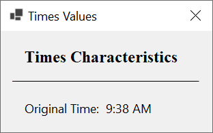 Characteristics of a Time Value - AM-PM